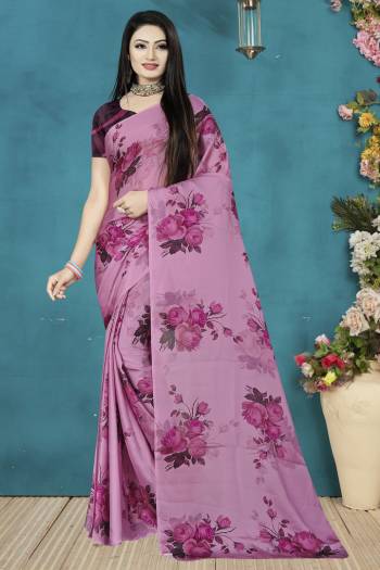 Here Is A Very Pretty Printed Saree For Your Semi-Casuals As Well As Festive Wear. This Lovely Saree And Blouse Are Fabricated On Satin Silk Beautified With Digital Prints. Also Its Fabric Is Soft Towards Skin And Easy To Carry All Day Long. 