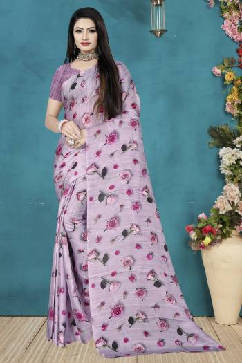 Here Is A Very Pretty Printed Saree For Your Semi-Casuals As Well As Festive Wear. This Lovely Saree And Blouse Are Fabricated On Satin Silk Beautified With Digital Prints. Also Its Fabric Is Soft Towards Skin And Easy To Carry All Day Long. 
