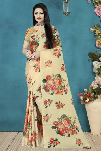 Celebrate This Festive Season With Beauty And Comfort Wearing This Lovely Digital Printed Saree. This Saree And Blouse Are Fabricated On Satin Silk Which Is Light Weight, Durable And Easy To Care For.