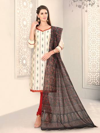 Add This Lovely Rich And Elegant Looking Chanderi Silk Based Designer Straight Suit To Your Wardrobe In White Color. Its Rich Fabric And Unique Color Pallete Will Definitely Earn You Lots Of Compliments From Onlookers. 