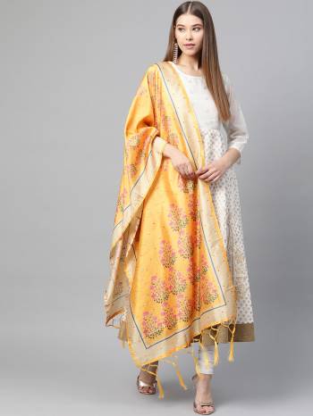 Grab This Classy Tassel Dupatta made from Jacquard Silk has decorative work like Digital Printed ,which makes it a smart pick for all occasions. You can wear this Dupatta in different styles Pairing Up With Different Kind Of Attires