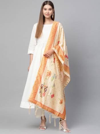 Grab This Classy Tassel Dupatta made from Jacquard Silk has decorative work like Digital Printed ,which makes it a smart pick for all occasions. You can wear this Dupatta in different styles Pairing Up With Different Kind Of Attires