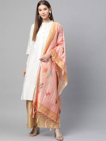 Grab This Classy Tassel Dupatta made from Jacquard Silk has decorative work like Digital Printed ,which makes it a smart pick for all occasions. You can wear this Dupatta in different styles Pairing Up With Different Kind Of Attires