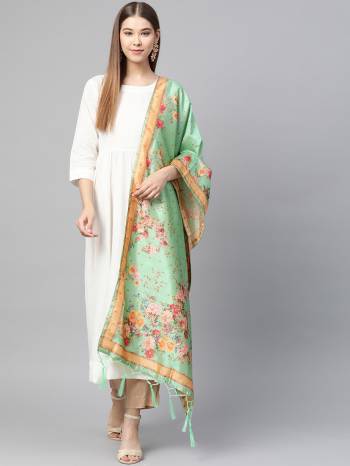 Grab This Classy Tassel Dupatta made from Jacquard Silk has decorative work like Digital Printed ,which makes it a smart pick for all occasions. You can wear this Dupatta in different styles Pairing Up With Different Kind Of Attires