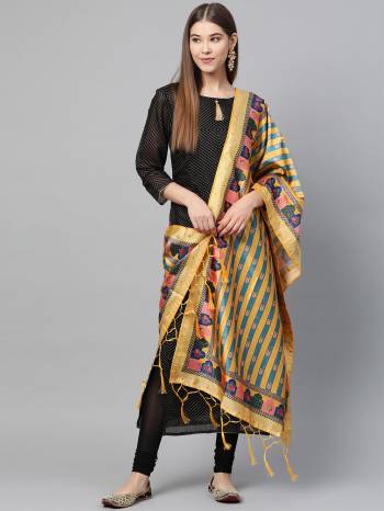 Grab This Classy Tassel Dupatta made from Jacquard Silk has decorative work like Digital Printed ,which makes it a smart pick for all occasions. You can wear this Dupatta in different styles Pairing Up With Different Kind Of Attires