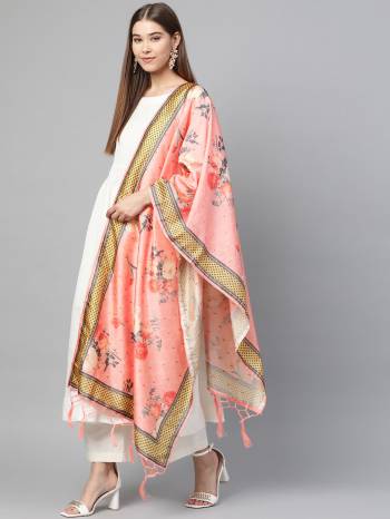 Grab This Classy Tassel Dupatta made from Jacquard Silk has decorative work like Digital Printed ,which makes it a smart pick for all occasions. You can wear this Dupatta in different styles Pairing Up With Different Kind Of Attires