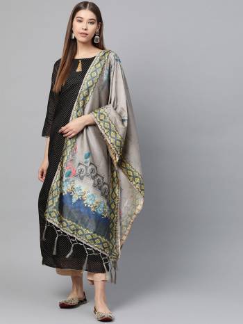 Grab This Classy Tassel Dupatta made from Jacquard Silk has decorative work like Digital Printed ,which makes it a smart pick for all occasions. You can wear this Dupatta in different styles Pairing Up With Different Kind Of Attires