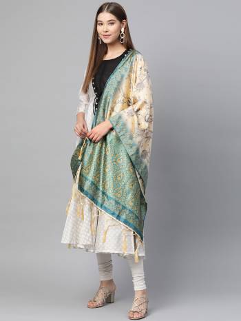 Grab This Classy Tassel Dupatta made from Jacquard Silk has decorative work like Digital Printed ,which makes it a smart pick for all occasions. You can wear this Dupatta in different styles Pairing Up With Different Kind Of Attires