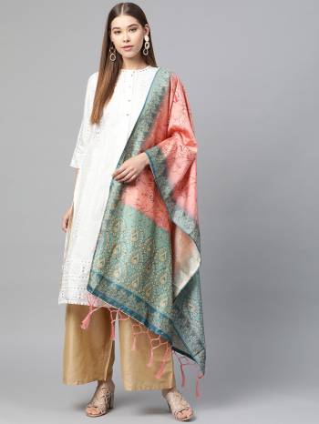 Grab This Classy Tassel Dupatta made from Jacquard Silk has decorative work like Digital Printed ,which makes it a smart pick for all occasions. You can wear this Dupatta in different styles Pairing Up With Different Kind Of Attires