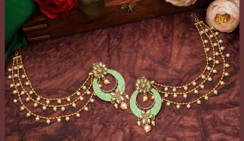 Grab This Heavy Designer Earrings For The Upcoming Wedding Season. The New Trendy And Designer Earrings Can Be Paired With Any Kind Of Ethnic Attire. Also It Will Earn You Lots Of Compliments From Onlookers. 