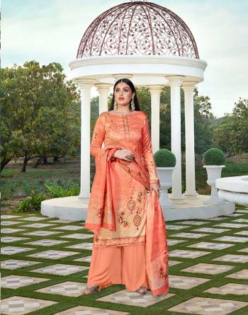 A Must Have Range In Your Wardrobe Is Here With This Designer Straight Suit In Orange Color. Its Top Is Fabricated On Cotton Silk Paired With Lawn Cotton And Soft Cotton Dupatta. All Its Fabrics Are soft Towards Skin And Ensures Superb Comfort.