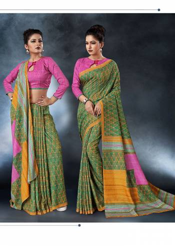 For Your Semi-Casual Wear, Grab This Designer Saree Fabricated On Tussar Silk Slub. This Pretty Saree Is Beautified With Prints Which Is Light Weight And Easy To Carry All Day Long. 