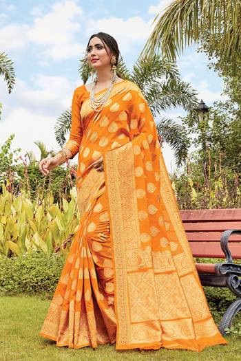 For A Proper Traditional Look, Grab This Designer Weaved Saree In Musturd Yellow Color. This Saree And Blouse Are Fabricated On Cotton Handloom Beautified With Weave. Its Fabric Is Durable And Easy To Carry. 