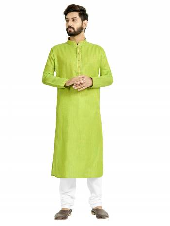 Take your ethnic style quotient to the next level by wearing this fashionable kurta set. which has been designed keeping the latest trends in mind. This set is a must have in a men's ethnic wardrobe. Tailored from finest fabric and fashioned with a banded collar for a dash of style. It will augment your look and make you the centre of attraction at any occasion.