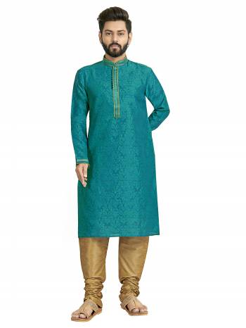 Take your ethnic style quotient to the next level by wearing this fashionable kurta set. which has been designed keeping the latest trends in mind. This set is a must have in a men's ethnic wardrobe. Tailored from finest fabric and fashioned with a banded collar for a dash of style. It will augment your look and make you the centre of attraction at any occasion.