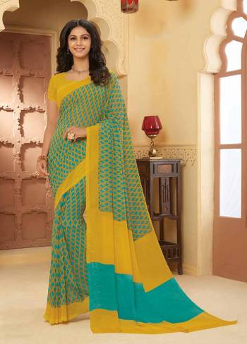 For Your Casual Wear Grab This Pretty Printed Saree, This Saree And Blouse Are Fabricated On Georgette Beautified With Prints. Buy This Saree Now.