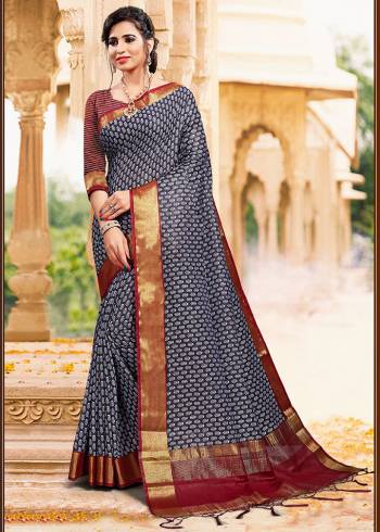 Celebrate This Festive Season With Beauty And Comfort Wearing This Silk Based Saree. This Printed Saree And Blouse Are Fabricated On Art Silk, Its Pretty Color And Simple Print Gives An Elegant Look To Your Personality. Buy Now.