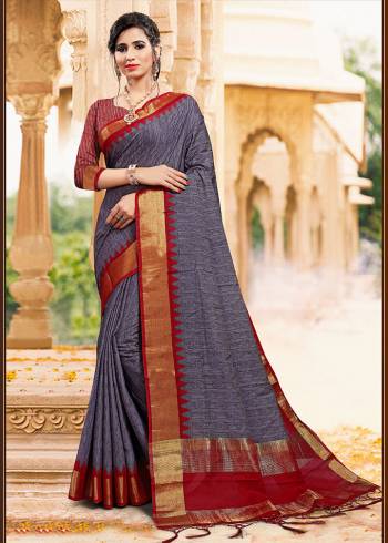 Celebrate This Festive Season With Beauty And Comfort Wearing This Silk Based Saree. This Printed Saree And Blouse Are Fabricated On Art Silk, Its Pretty Color And Simple Print Gives An Elegant Look To Your Personality. Buy Now.