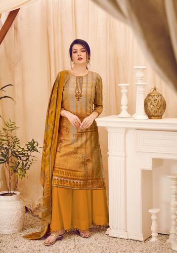 Add This Beautiful Designer Straight Suit In Yellow Color. Its Pretty Top, Bottom And Dupatta Are Fabricated On Wool Pashmina Beautified With Prints And Stone Work. Its Fabric Is Soft Towards Skin And Suitable For The Upcoming Winters. 