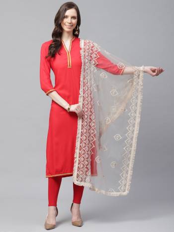 Enhance The Look Of Your Gown, Lehenga Or Even Kurti With This Pretty Lakhnavi Embroidered Net Fabricated Dupatta. You Can Pair This Up Same Or Contrasting Colored Attire. Buy Now.