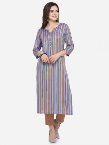 Add This Pretty Kurti To Your Wardrobe In Purple Color. This Readymade Kurti Is Fabricated On Rayon With Lining Prints. It Is Light In Weight And Easy To Carry All Day Long .