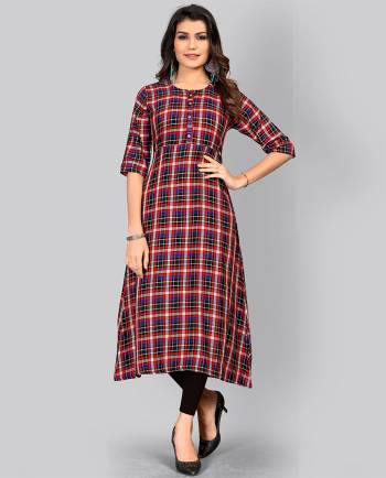 For Your Casual Or Semi-Casuals, Grab This Simple Readymade Straight Kurti In Multi Color Fabricated On Rayon. Its Fabric Is soft Towards Skin And Esnures Superb Comfort All Day Long. 