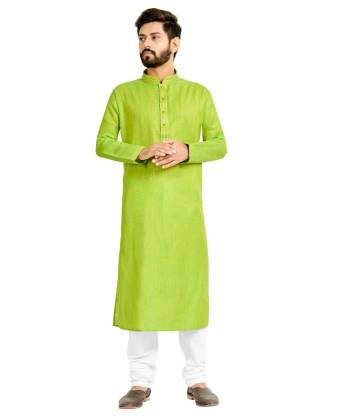 Take your ethnic style quotient to the next level by wearing this?fashionable kurta set. which has been designed keeping the latest trends in mind. This set is a must have in a men's ethnic wardrobe. Tailored from finest fabric and fashioned with a banded collar for a dash of style. It will augment your look and make you the centre of attraction at any occasion.