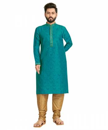 Take your ethnic style quotient to the next level by wearing this?fashionable kurta set. which has been designed keeping the latest trends in mind. This set is a must have in a men's ethnic wardrobe. Tailored from finest fabric and fashioned with a banded collar for a dash of style. It will augment your look and make you the centre of attraction at any occasion.