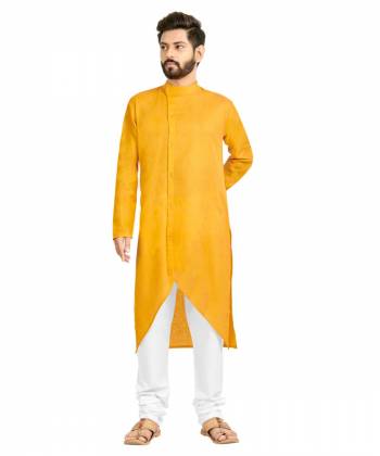 Take your ethnic style quotient to the next level by wearing this?fashionable kurta set. which has been designed keeping the latest trends in mind. This set is a must have in a men's ethnic wardrobe. Tailored from finest fabric and fashioned with a banded collar for a dash of style. It will augment your look and make you the centre of attraction at any occasion.