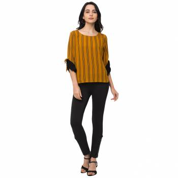 Here Is A Trendy and Pretty Readymade Top For Your College Or Outing. It Is Light In Weight And Its Fabric Ensures Superb Comfort All Day Long. 