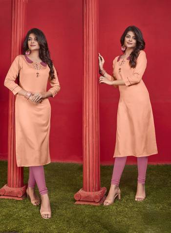 Simple And Elegant Looking Designer Straight Kurti Is Here In Orange Color Fabricated On Cotton. It Is Beautified With Thread Work And Available In All Regular Sizes. You Can Pair This Up With Leggings Or Pants. Buy Now.