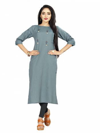 Grab This Simple and Elegant Looking Readymade straight Cut Kurti In Blue color. This Kurti Is Fabricated On Rayon And Comes With A Matching Mask. Buy Now.