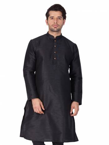 Take your ethnic style quotient to the next level by wearing this fashionable kurta set. which has been designed keeping the latest trends in mind. This set is a must have in a men's ethnic wardrobe. Tailored from finest fabric and fashioned with a banded collar for a dash of style. It will augment your look and make you the centre of attraction at any occasion