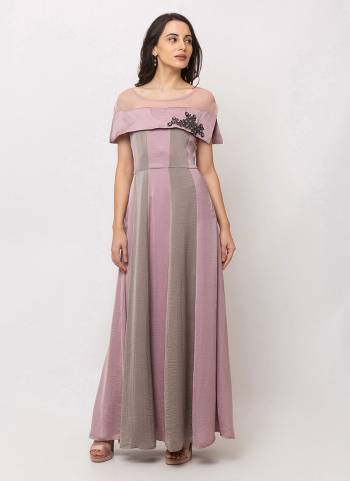 Add This Very Pretty Designer Readymade Floor Length Gown In Navy Blue And Grey  Color. This Lovely Patterned Readymade Gown Is Light Weight and Easy To Carry Throughout The Gala. 